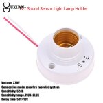 Support de lampe avec capteur sonore e27, 220v, escalier intelligent, allumage et extinction automatique ...