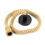 Support de lampe rtro en jute naturelle, cordon electrique, chandelier, connecteur d'ampoule, adaptateur ...