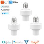 Support de lumière a commande vocale, e27 e26, wifi, sans fil, lampe, ampoule, interrupteur, maison intelligen ... Support de lumière a commande vocale, e27 e26, wifi, sans fil, lampe, ampoule, interrupteur, maison intelligen ...