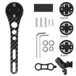 Support d'ordinateur de vélo en fibre de carbone pour garmin, wahoo, bryton Support d'ordinateur de vélo en fibre de carbone pour garmin, wahoo, bryton