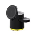 Support de station de charge rapide 4 en 1, chargeur sans fil qi2, veilleuse pour magsafe iphone 16 15 ...