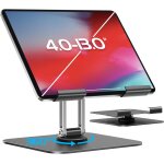 Support tablette bureau pour ipad, 360 rotatife porte telephone r�glable de bureau, aluminium de pliable ...