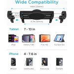 Support tablette voiture fente cd pour 4 - 13  ipad t�l�phone, solide porte tablette auto lecteur cd ...