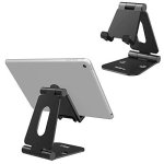 Support t�l�phone bureau - portable support dock smartphone de table noir - ajustable universel aluminium ...