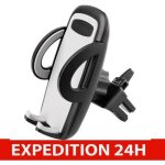 Support t�l�phone gps voiture auto universel angle r�glable fixation grille
