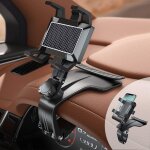 Support de tlphone, miroir de support de tableau de bord de voiture multifonction avec pince a ressort ...