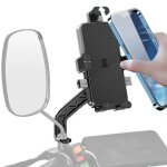 Support t�l�phone moto r�troviseur, anti - chute anti - vibration r�glable rotatif 360 - noir - e. f. ...
