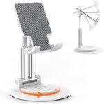 Support de t�l�phone portable r�glable avec pied rotatif a 360 pour smartphones, ipad mini, kindle et ...