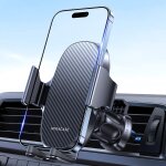 Support telephone voiture, [2 en 1] porte t�l�phone voiture grille a�ration pare brise tableau de bord ...