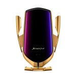 Support de tlphone pour voiture, chargeur sans fil pour iphone xs, huawei, lg, induction infrarouge, ...