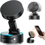 Support tlphone voiture magntique a ventouse - pour tableau bord / pare - br , rglable a 360 pliable ...