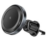 Support t�l�phone voiture universel rotatif r�glable avec chargeur magn�tique 15w - noir - e. f. connection ...