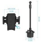 Support universel de tlphone portable a col de cygne pour voiture, structure de fixation pour gps, ...