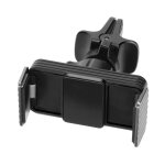 Support voiture smartphone fixation grille d'aration rotatif 360 noir