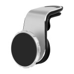 Support voiture smartphone syst�me aimant� fixation grille d'a�ration - argent