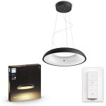 Suspension 39w - noir (tlcommande incluse), compatible bluetooth [classe energtique a + ]