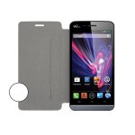 Swiss charger etui folio blanc pour wiko wax