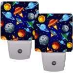 Systeme solaire vaisseau spatial veilleuses decoratives enfichables avec capteur automatique intelligent ...