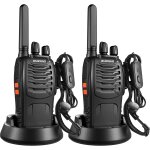 Talkie walkies bf - 88x radio bidirectionnelle professionnel portable 16canaux vox talkie walkie rechargeable ...