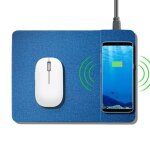 Tapis de souris bleu avec chargeur sans fil - compatible avec iphone 13 pro max / 12 mini / 11 pro / ...