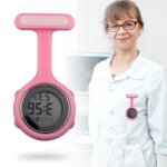 Tapomies women's watch 976 montre d'infirmire en silicone affichage numrique infirmire broche de poitrine ...