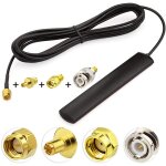Teeaw - antenne 4g lte connecteur sma mle 3dbi support de verre + 3 adaptateurs sma a bnc / ts9 / rp ...