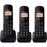Teléfono inalã¡mbrico panasonic kx - tgb613spb - pack trio - negro Teléfono inalã¡mbrico panasonic kx - tgb613spb - pack trio - negro