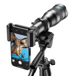 Tlobjectif hd 60x avec support de camra pour une utilisation en extrieur le noir