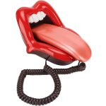 T�l�phone � bouche rouge, t�l�phone fixe en forme de grande langue, t�l�phone filaire mignon � grande ...