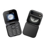 T�l�phone � clapet double ecran 1. 8 pouce double sim bluetooth fm noir yonis