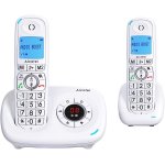 Tlphone duo sans fil avec rpondeur blanc
