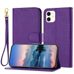Tlphone etui pour iphone 11 lther pu titulaire de fentes pour cartes motif de litire flip folio portefeuil ...