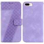 T�l�phone etui pour iphone 8 plus / 7 plus portefeuille cuir pu motif en relief couverture flip folio ...