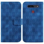 Tlphone etui pour lg k51s / k41s double 8 gaufr cuir pu titulaire de la carte bicelle portefeuille ...