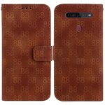 Tlphone etui pour lg k51s / k41s titulaire de la carte portefeuille couverture bicelle double 8 gaufr ...