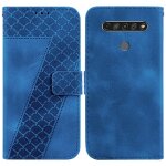 Tlphone etui pour lg k61 cuir pu couverture flip folio motif en relief portefeuille fonction de fente ...