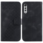 Tlphone etui pour lg velvet 4g / 5g cuir pu fonction de fente de carte couverture flip folio motif ...