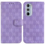 T�l�phone etui pour motorola edge plus 2022 bicelle double 8 gaufr� cuir pu titulaire de la carte portefeuille ...