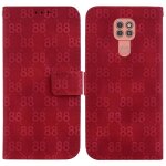 T�l�phone etui pour motorola moto e7 plus portefeuille couverture cuir pu double 8 gaufr� titulaire de ...