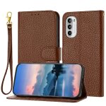 Tlphone etui pour motorola moto g52 / g82 motif de litire portefeuille flip folio titulaire de fentes ...