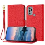T�l�phone etui pour motorola moto g60s motif de liti�re l�ther pu flip folio titulaire de fentes pour ...