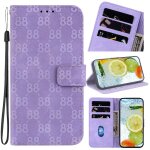 T�l�phone etui pour motorola moto g84 5g double 8 gaufr� cuir pu portefeuille couverture bicelle titulaire ...