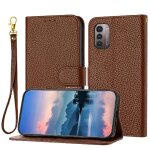 T�l�phone etui pour nokia g11 / g21 titulaire de fentes pour cartes portefeuille l�ther pu motif de liti�re ...