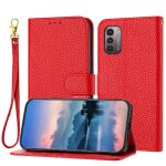 T�l�phone etui pour nokia g11 / g21 titulaire de fentes pour cartes portefeuille l�ther pu motif de liti�re ...
