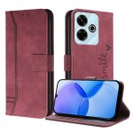 T�l�phone etui pour xiaomi poco m6 4g fermeture magn�tique sangle a main cuir pu portefeuille flip folio ...