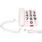 Tlphone filaire amplifi a gros boutons pour personnes ages, grand volume rglable, recomposition ...