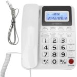 Tlphone filaire fixe, grand bouton de bureau filaire affichage d'identification de l'appelant de tlphone ...