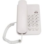 T�l�phone filaire, t�l�phone fixe mural sans batterie, pour bureau � domicile d'h�tel (noir / blanc)(blanc) ...