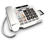 T�l�phone filaire geemarc photophone 100 blanc