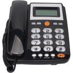 T�l�phone filaire a gros boutons, t�l�phone fixe filaire lcd a luminosit� r�glable t�l�phone fixe filaire ...